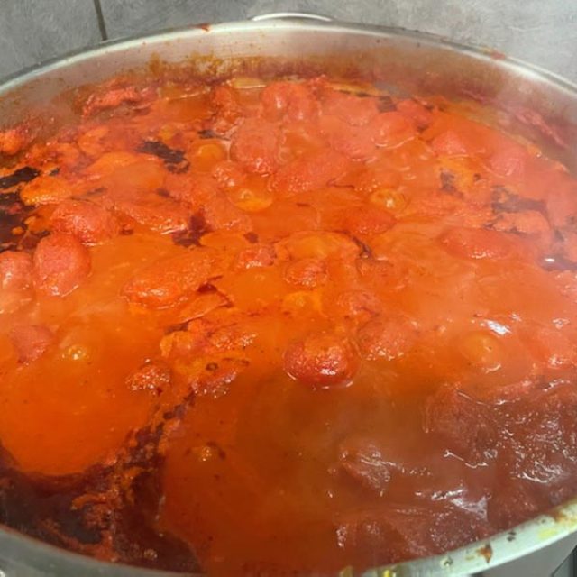 sauce tomate prête à être mixée